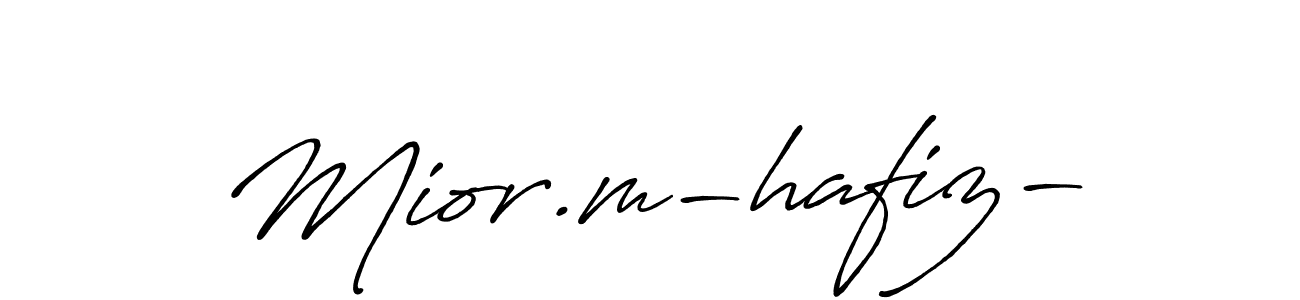 Make a beautiful signature design for name Mior.m-hafiz-. With this signature (Antro_Vectra_Bolder) style, you can create a handwritten signature for free. Mior.m-hafiz- signature style 7 images and pictures png