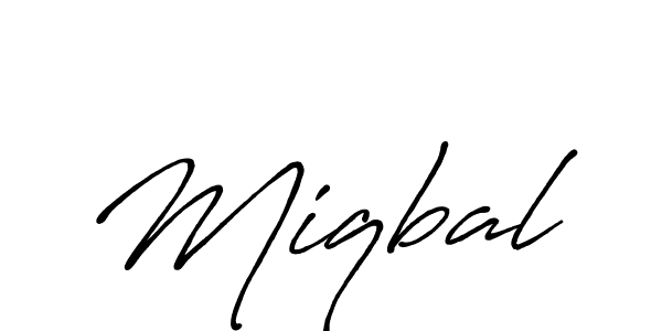 if you are searching for the best signature style for your name Miqbal. so please give up your signature search. here we have designed multiple signature styles  using Antro_Vectra_Bolder. Miqbal signature style 7 images and pictures png
