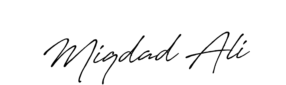 Also we have Miqdad Ali name is the best signature style. Create professional handwritten signature collection using Antro_Vectra_Bolder autograph style. Miqdad Ali signature style 7 images and pictures png