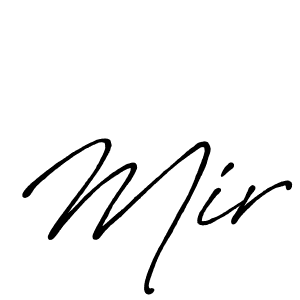 It looks lik you need a new signature style for name Mir. Design unique handwritten (Antro_Vectra_Bolder) signature with our free signature maker in just a few clicks. Mir signature style 7 images and pictures png