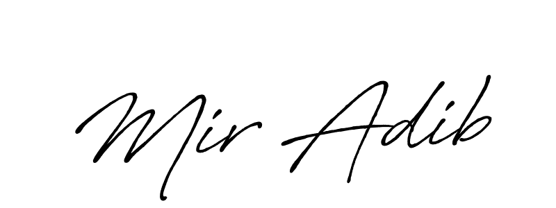 Create a beautiful signature design for name Mir Adib. With this signature (Antro_Vectra_Bolder) fonts, you can make a handwritten signature for free. Mir Adib signature style 7 images and pictures png