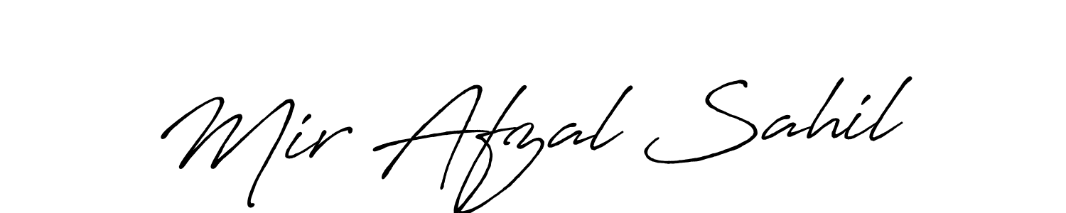 Create a beautiful signature design for name Mir Afzal Sahil. With this signature (Antro_Vectra_Bolder) fonts, you can make a handwritten signature for free. Mir Afzal Sahil signature style 7 images and pictures png