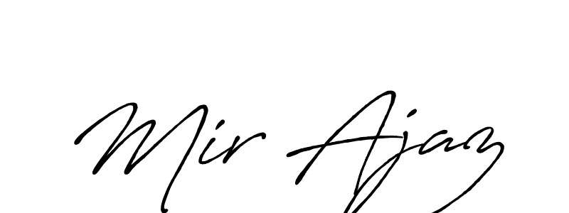 Similarly Antro_Vectra_Bolder is the best handwritten signature design. Signature creator online .You can use it as an online autograph creator for name Mir Ajaz. Mir Ajaz signature style 7 images and pictures png