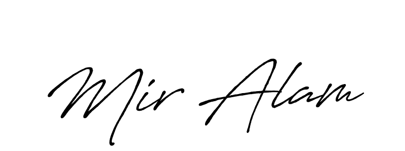 Mir Alam stylish signature style. Best Handwritten Sign (Antro_Vectra_Bolder) for my name. Handwritten Signature Collection Ideas for my name Mir Alam. Mir Alam signature style 7 images and pictures png