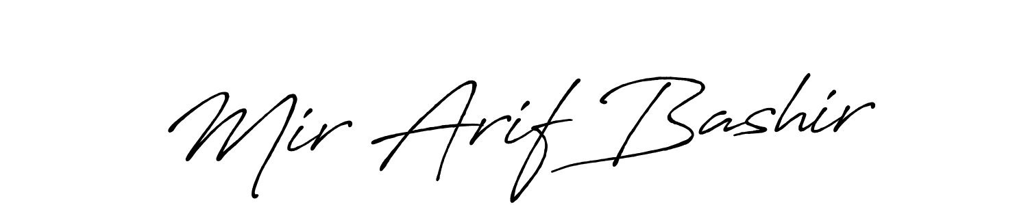 Create a beautiful signature design for name Mir Arif Bashir. With this signature (Antro_Vectra_Bolder) fonts, you can make a handwritten signature for free. Mir Arif Bashir signature style 7 images and pictures png