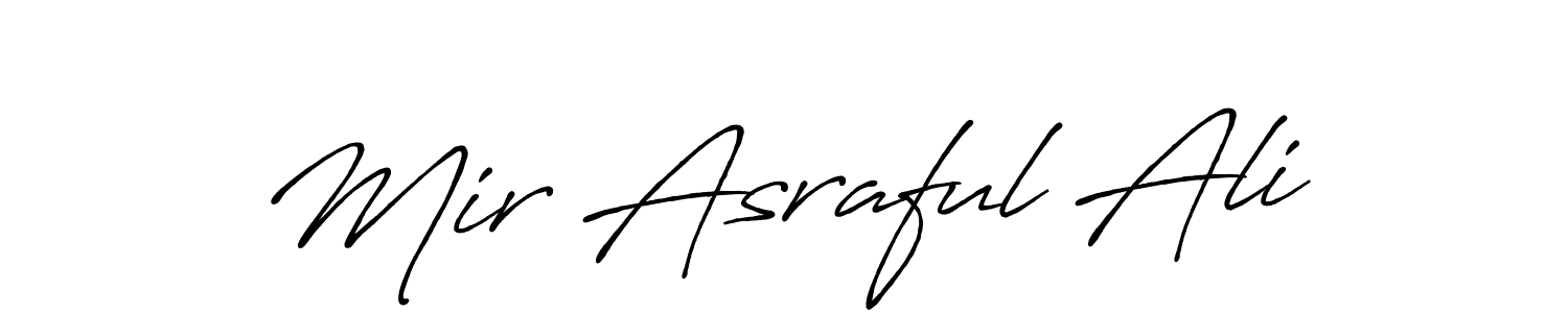 Create a beautiful signature design for name Mir Asraful Ali. With this signature (Antro_Vectra_Bolder) fonts, you can make a handwritten signature for free. Mir Asraful Ali signature style 7 images and pictures png