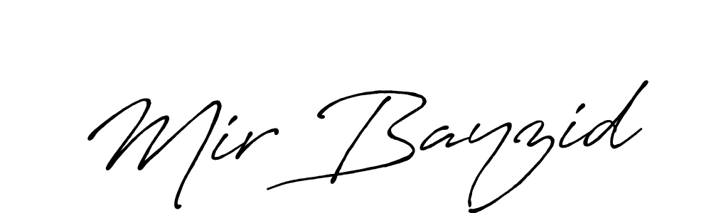 Use a signature maker to create a handwritten signature online. With this signature software, you can design (Antro_Vectra_Bolder) your own signature for name Mir Bayzid. Mir Bayzid signature style 7 images and pictures png