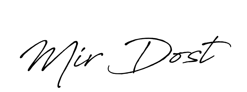 Make a beautiful signature design for name Mir Dost. With this signature (Antro_Vectra_Bolder) style, you can create a handwritten signature for free. Mir Dost signature style 7 images and pictures png