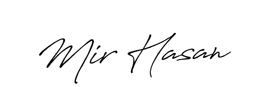 Use a signature maker to create a handwritten signature online. With this signature software, you can design (Antro_Vectra_Bolder) your own signature for name Mir Hasan. Mir Hasan signature style 7 images and pictures png