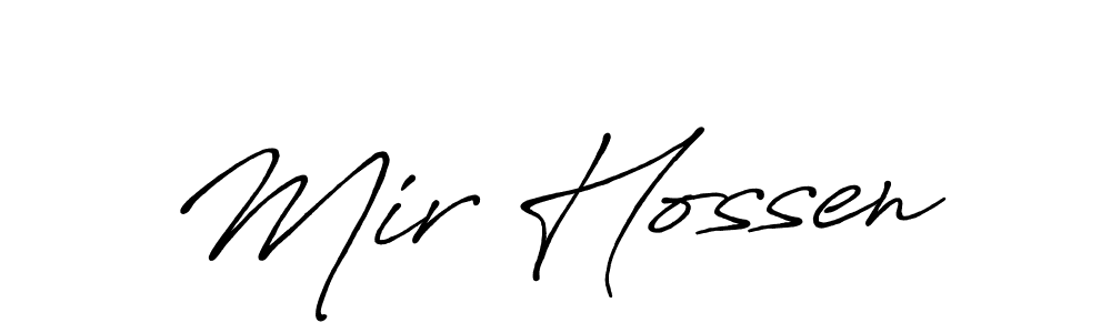 Mir Hossen stylish signature style. Best Handwritten Sign (Antro_Vectra_Bolder) for my name. Handwritten Signature Collection Ideas for my name Mir Hossen. Mir Hossen signature style 7 images and pictures png