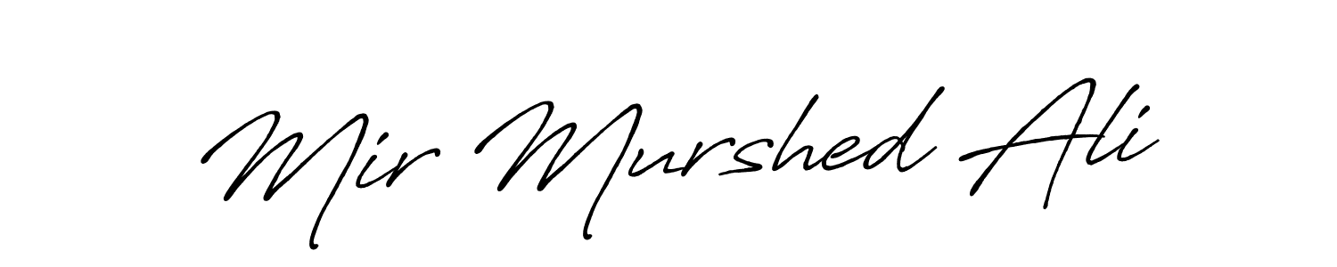 The best way (Antro_Vectra_Bolder) to make a short signature is to pick only two or three words in your name. The name Mir Murshed Ali include a total of six letters. For converting this name. Mir Murshed Ali signature style 7 images and pictures png