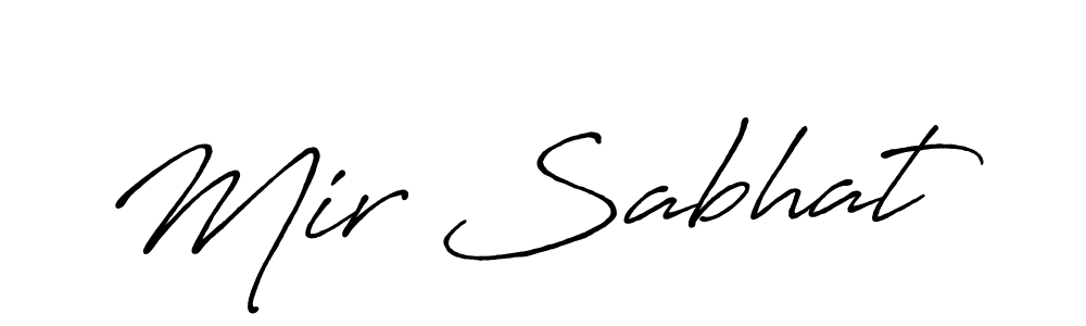 How to make Mir Sabhat name signature. Use Antro_Vectra_Bolder style for creating short signs online. This is the latest handwritten sign. Mir Sabhat signature style 7 images and pictures png