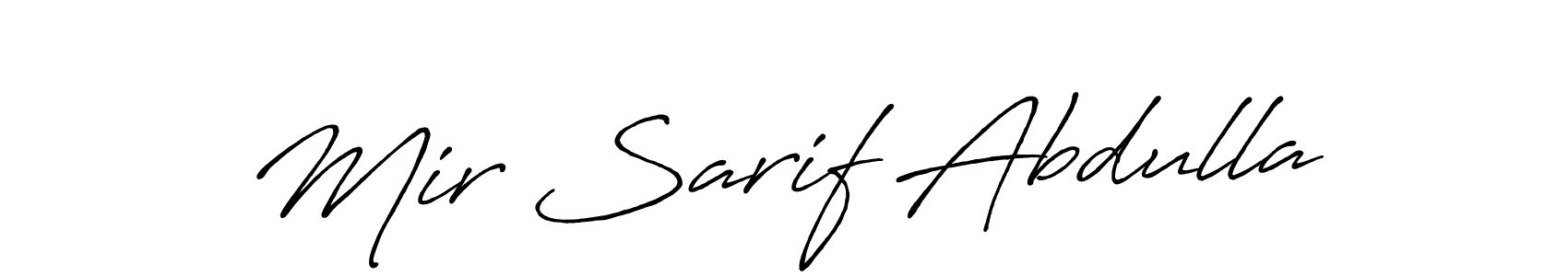 Also we have Mir Sarif Abdulla name is the best signature style. Create professional handwritten signature collection using Antro_Vectra_Bolder autograph style. Mir Sarif Abdulla signature style 7 images and pictures png