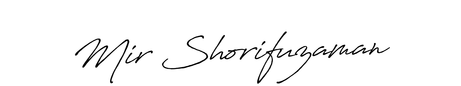 Create a beautiful signature design for name Mir Shorifuzaman. With this signature (Antro_Vectra_Bolder) fonts, you can make a handwritten signature for free. Mir Shorifuzaman signature style 7 images and pictures png