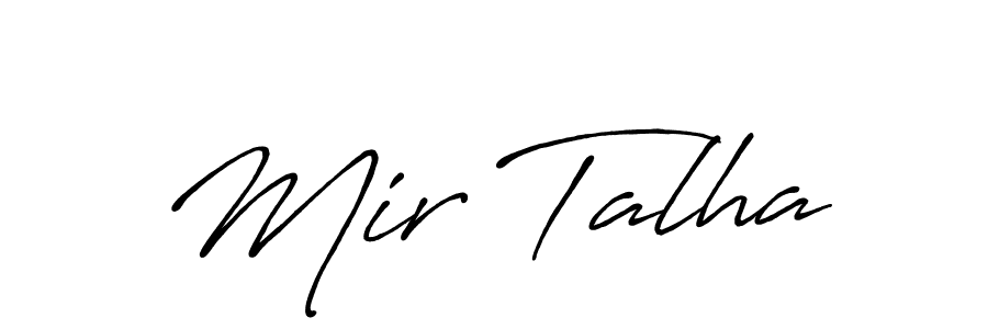 Use a signature maker to create a handwritten signature online. With this signature software, you can design (Antro_Vectra_Bolder) your own signature for name Mir Talha. Mir Talha signature style 7 images and pictures png
