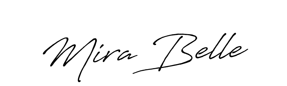 Once you've used our free online signature maker to create your best signature Antro_Vectra_Bolder style, it's time to enjoy all of the benefits that Mira Belle name signing documents. Mira Belle signature style 7 images and pictures png