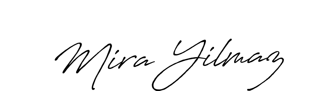 Mira Yilmaz stylish signature style. Best Handwritten Sign (Antro_Vectra_Bolder) for my name. Handwritten Signature Collection Ideas for my name Mira Yilmaz. Mira Yilmaz signature style 7 images and pictures png