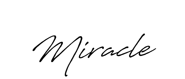 Design your own signature with our free online signature maker. With this signature software, you can create a handwritten (Antro_Vectra_Bolder) signature for name Miracle. Miracle signature style 7 images and pictures png