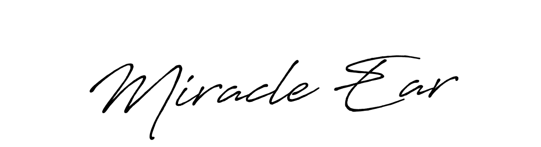 How to make Miracle Ear name signature. Use Antro_Vectra_Bolder style for creating short signs online. This is the latest handwritten sign. Miracle Ear signature style 7 images and pictures png