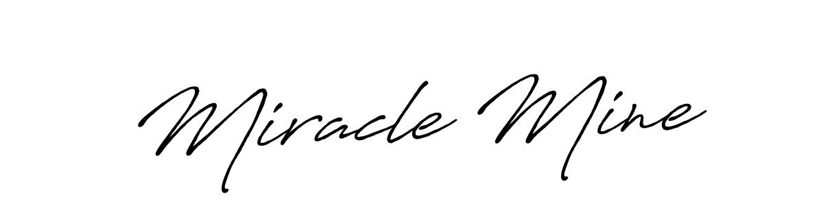 Also You can easily find your signature by using the search form. We will create Miracle Mine name handwritten signature images for you free of cost using Antro_Vectra_Bolder sign style. Miracle Mine signature style 7 images and pictures png