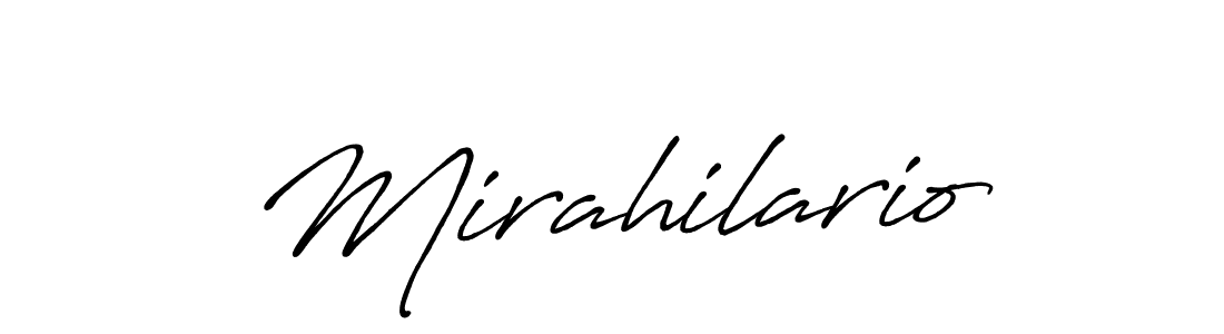 Mirahilario stylish signature style. Best Handwritten Sign (Antro_Vectra_Bolder) for my name. Handwritten Signature Collection Ideas for my name Mirahilario. Mirahilario signature style 7 images and pictures png