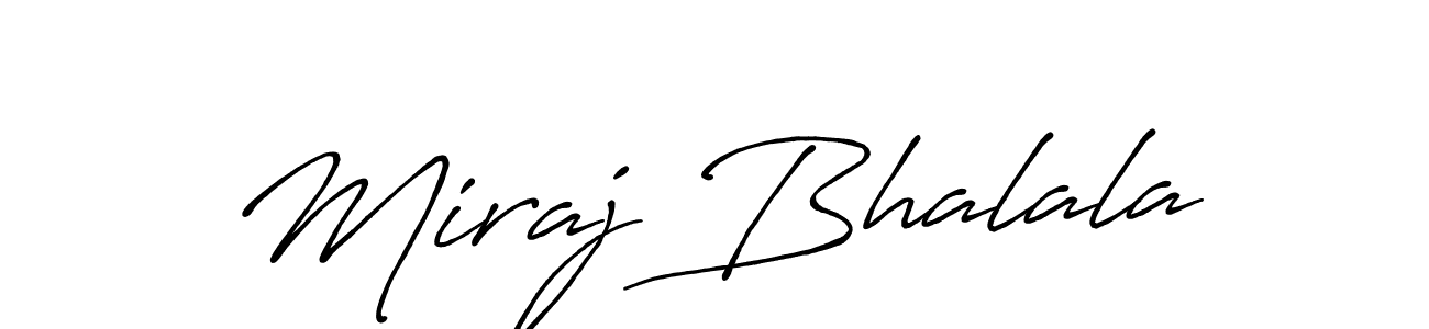 Miraj Bhalala stylish signature style. Best Handwritten Sign (Antro_Vectra_Bolder) for my name. Handwritten Signature Collection Ideas for my name Miraj Bhalala. Miraj Bhalala signature style 7 images and pictures png