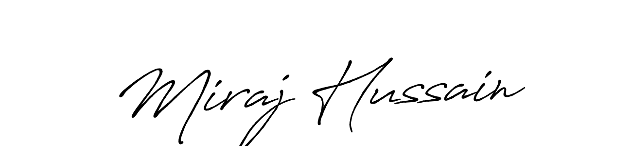 Also we have Miraj Hussain name is the best signature style. Create professional handwritten signature collection using Antro_Vectra_Bolder autograph style. Miraj Hussain signature style 7 images and pictures png