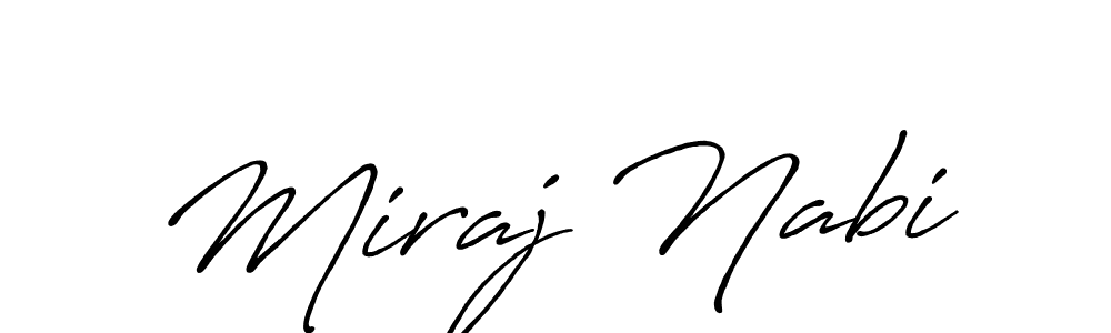 Use a signature maker to create a handwritten signature online. With this signature software, you can design (Antro_Vectra_Bolder) your own signature for name Miraj Nabi. Miraj Nabi signature style 7 images and pictures png