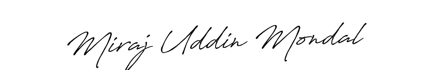 Make a beautiful signature design for name Miraj Uddin Mondal. With this signature (Antro_Vectra_Bolder) style, you can create a handwritten signature for free. Miraj Uddin Mondal signature style 7 images and pictures png
