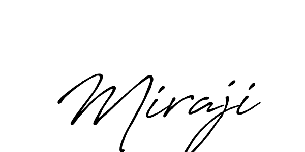 Use a signature maker to create a handwritten signature online. With this signature software, you can design (Antro_Vectra_Bolder) your own signature for name Miraji. Miraji signature style 7 images and pictures png