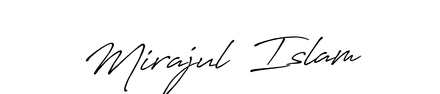 Use a signature maker to create a handwritten signature online. With this signature software, you can design (Antro_Vectra_Bolder) your own signature for name Mirajul  Islam. Mirajul  Islam signature style 7 images and pictures png