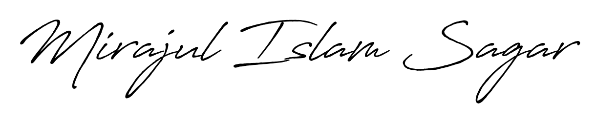 Try this chic Mirajul Islam Sagar handwritten sign style. Using Antro_Vectra_Bolder font elements, it gives your name a sleek, memorable identity. Mirajul Islam Sagar signature style 7 images and pictures png