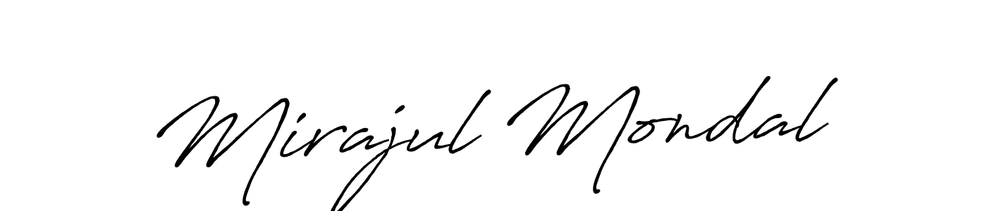 Make a short Mirajul Mondal signature style. Manage your documents anywhere anytime using Antro_Vectra_Bolder. Create and add eSignatures, submit forms, share and send files easily. Mirajul Mondal signature style 7 images and pictures png