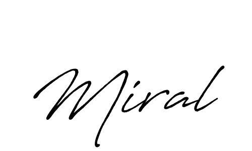 How to make Miral name signature. Use Antro_Vectra_Bolder style for creating short signs online. This is the latest handwritten sign. Miral signature style 7 images and pictures png
