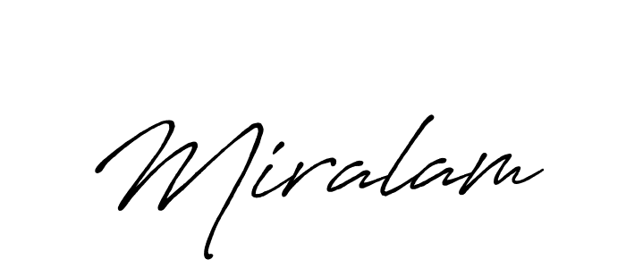 You should practise on your own different ways (Antro_Vectra_Bolder) to write your name (Miralam) in signature. don't let someone else do it for you. Miralam signature style 7 images and pictures png