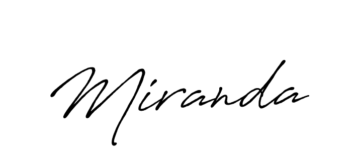 Design your own signature with our free online signature maker. With this signature software, you can create a handwritten (Antro_Vectra_Bolder) signature for name Miranda. Miranda signature style 7 images and pictures png