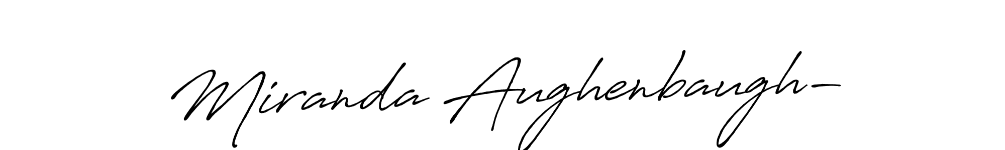It looks lik you need a new signature style for name Miranda Aughenbaugh-. Design unique handwritten (Antro_Vectra_Bolder) signature with our free signature maker in just a few clicks. Miranda Aughenbaugh- signature style 7 images and pictures png
