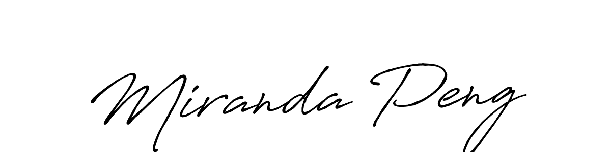 Similarly Antro_Vectra_Bolder is the best handwritten signature design. Signature creator online .You can use it as an online autograph creator for name Miranda Peng. Miranda Peng signature style 7 images and pictures png