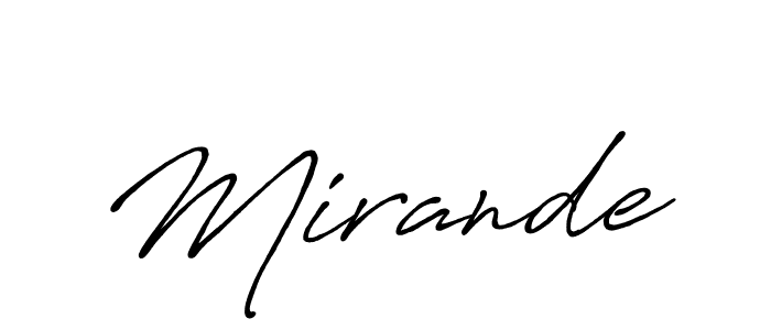 Make a beautiful signature design for name Mirande. With this signature (Antro_Vectra_Bolder) style, you can create a handwritten signature for free. Mirande signature style 7 images and pictures png