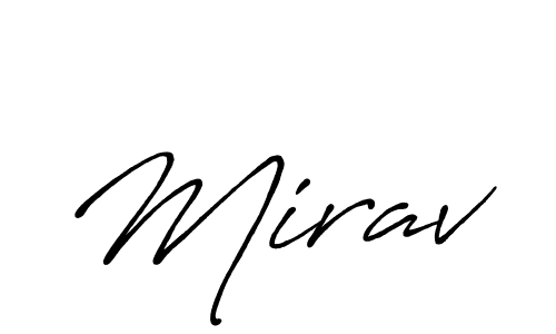 How to make Mirav signature? Antro_Vectra_Bolder is a professional autograph style. Create handwritten signature for Mirav name. Mirav signature style 7 images and pictures png