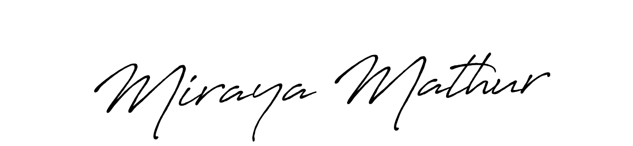 Miraya Mathur stylish signature style. Best Handwritten Sign (Antro_Vectra_Bolder) for my name. Handwritten Signature Collection Ideas for my name Miraya Mathur. Miraya Mathur signature style 7 images and pictures png