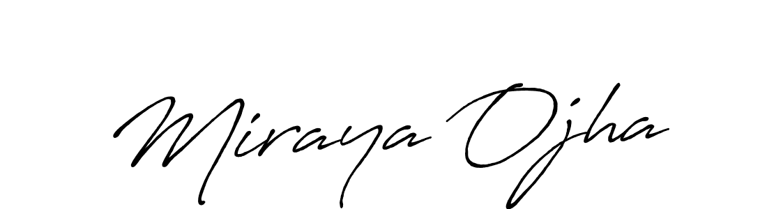 Also You can easily find your signature by using the search form. We will create Miraya Ojha name handwritten signature images for you free of cost using Antro_Vectra_Bolder sign style. Miraya Ojha signature style 7 images and pictures png