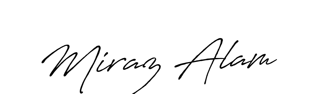 Make a beautiful signature design for name Miraz Alam. With this signature (Antro_Vectra_Bolder) style, you can create a handwritten signature for free. Miraz Alam signature style 7 images and pictures png