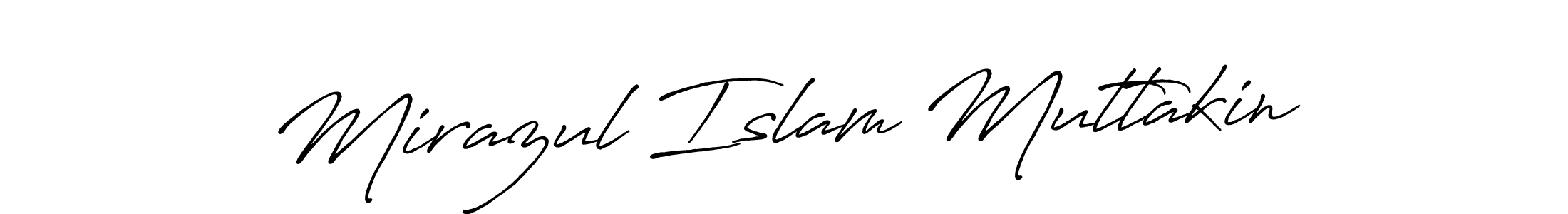 Use a signature maker to create a handwritten signature online. With this signature software, you can design (Antro_Vectra_Bolder) your own signature for name Mirazul Islam Muttakin. Mirazul Islam Muttakin signature style 7 images and pictures png