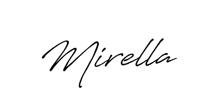 How to make Mirella name signature. Use Antro_Vectra_Bolder style for creating short signs online. This is the latest handwritten sign. Mirella signature style 7 images and pictures png