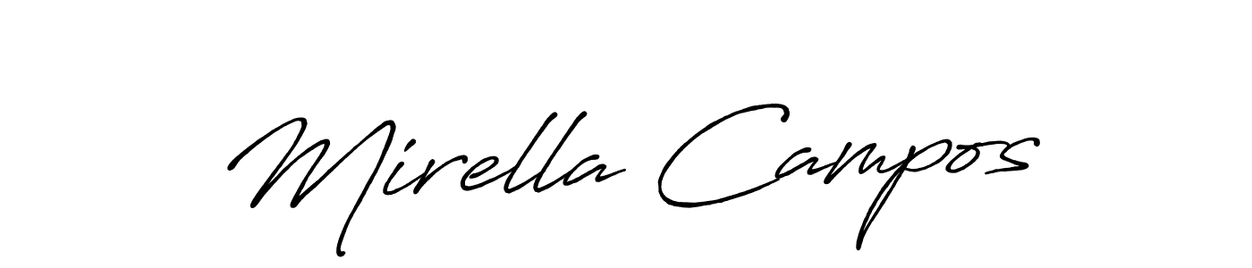 It looks lik you need a new signature style for name Mirella Campos. Design unique handwritten (Antro_Vectra_Bolder) signature with our free signature maker in just a few clicks. Mirella Campos signature style 7 images and pictures png