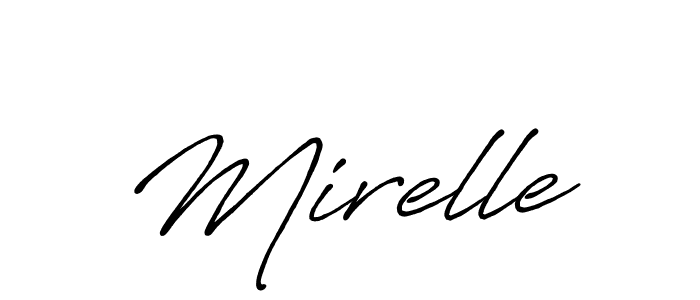 How to make Mirelle name signature. Use Antro_Vectra_Bolder style for creating short signs online. This is the latest handwritten sign. Mirelle signature style 7 images and pictures png