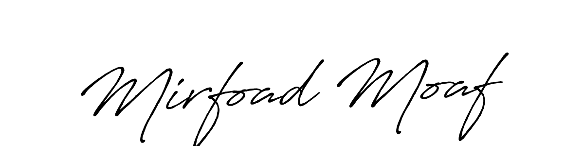 The best way (Antro_Vectra_Bolder) to make a short signature is to pick only two or three words in your name. The name Mirfoad Moaf include a total of six letters. For converting this name. Mirfoad Moaf signature style 7 images and pictures png