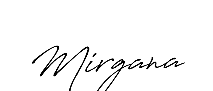 Make a beautiful signature design for name Mirgana. With this signature (Antro_Vectra_Bolder) style, you can create a handwritten signature for free. Mirgana signature style 7 images and pictures png