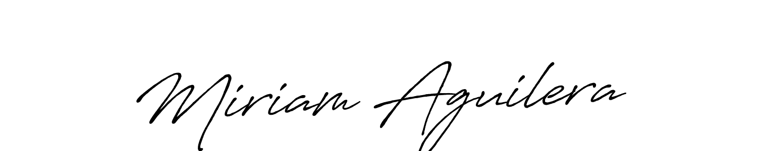 Create a beautiful signature design for name Miriam Aguilera. With this signature (Antro_Vectra_Bolder) fonts, you can make a handwritten signature for free. Miriam Aguilera signature style 7 images and pictures png